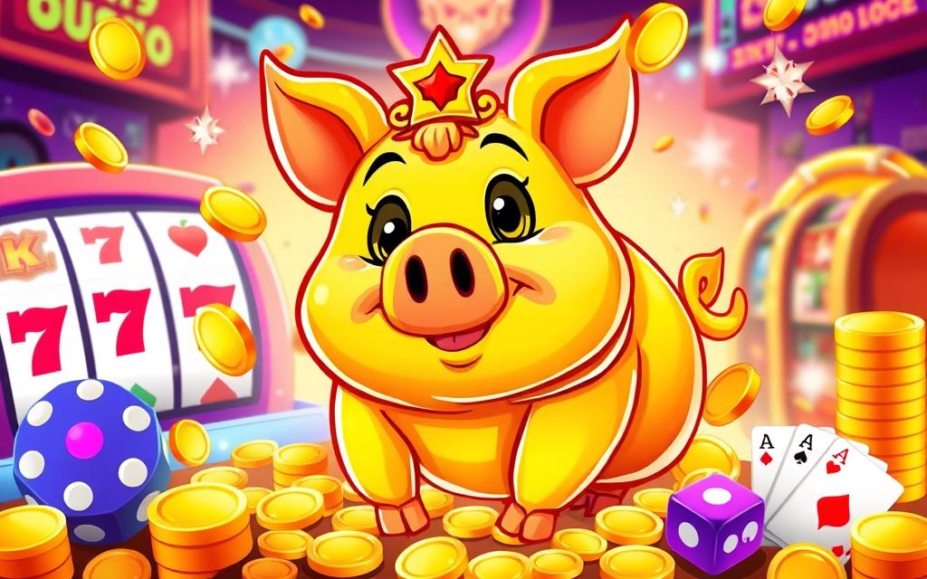 กราฟิก Lucky Piggy Lucky Piggy สล็อตหมูทองคำนำโชค ทุบโบนัสแหลก แจกกระจาย (2)